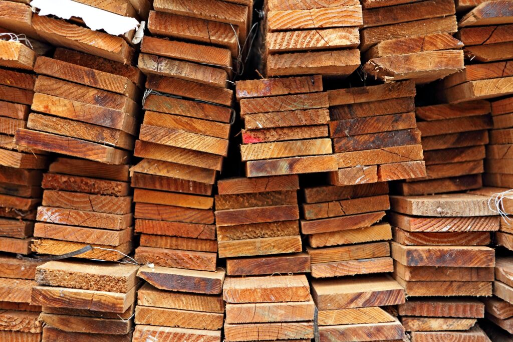 Stacked Construction Wood